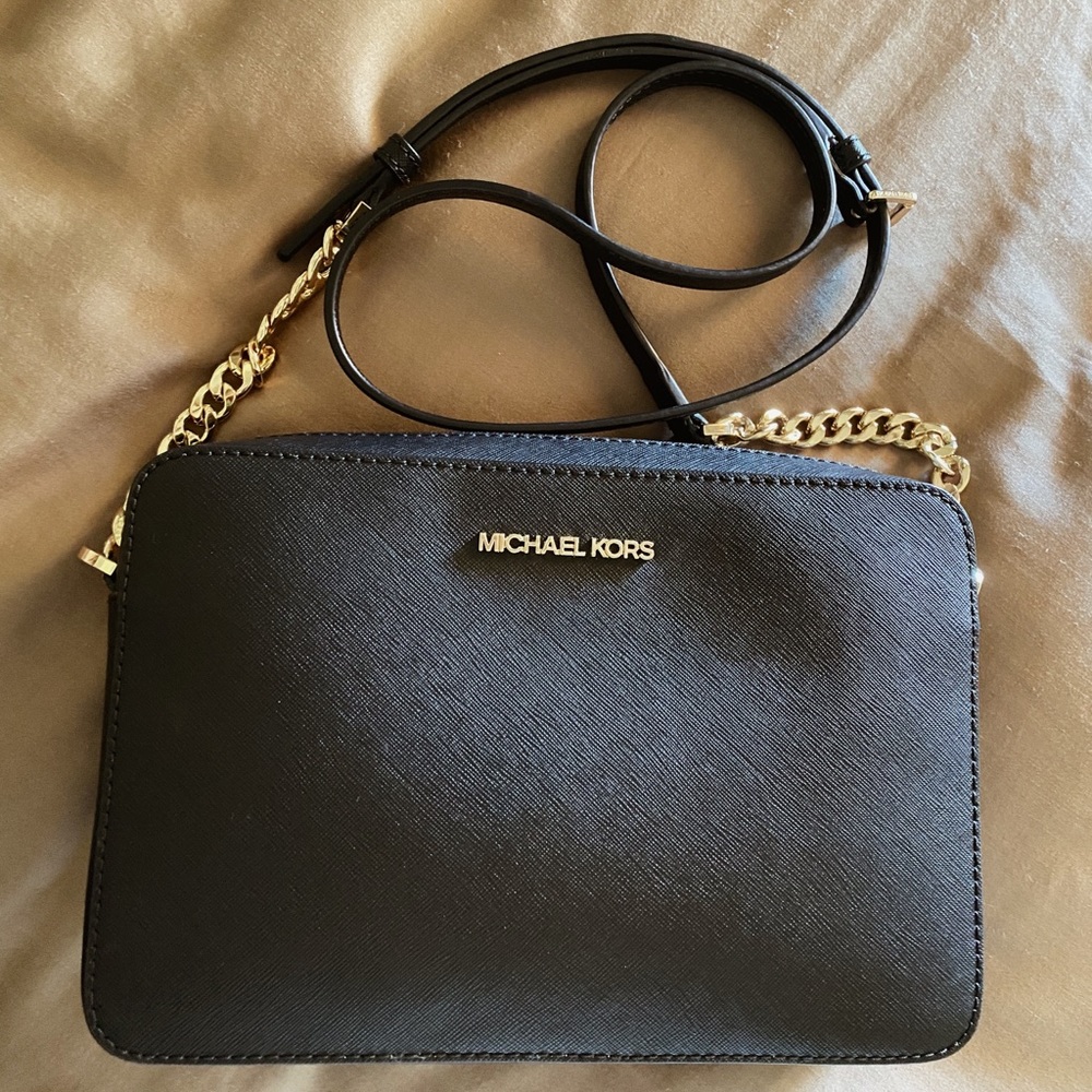 Michael Kors Jet Set Large Crossbody - Black